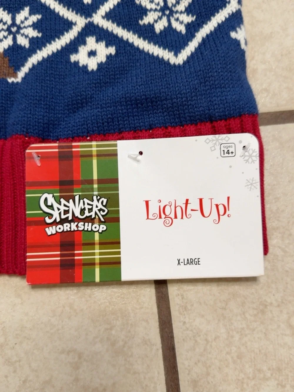 Spencer’s Light-Up Santa Ugly Christmas Sweater XL NWT